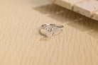 Pear Hidden Halo Moissanite Ring