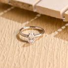 Pear Cut Diamond Moissanite Ring