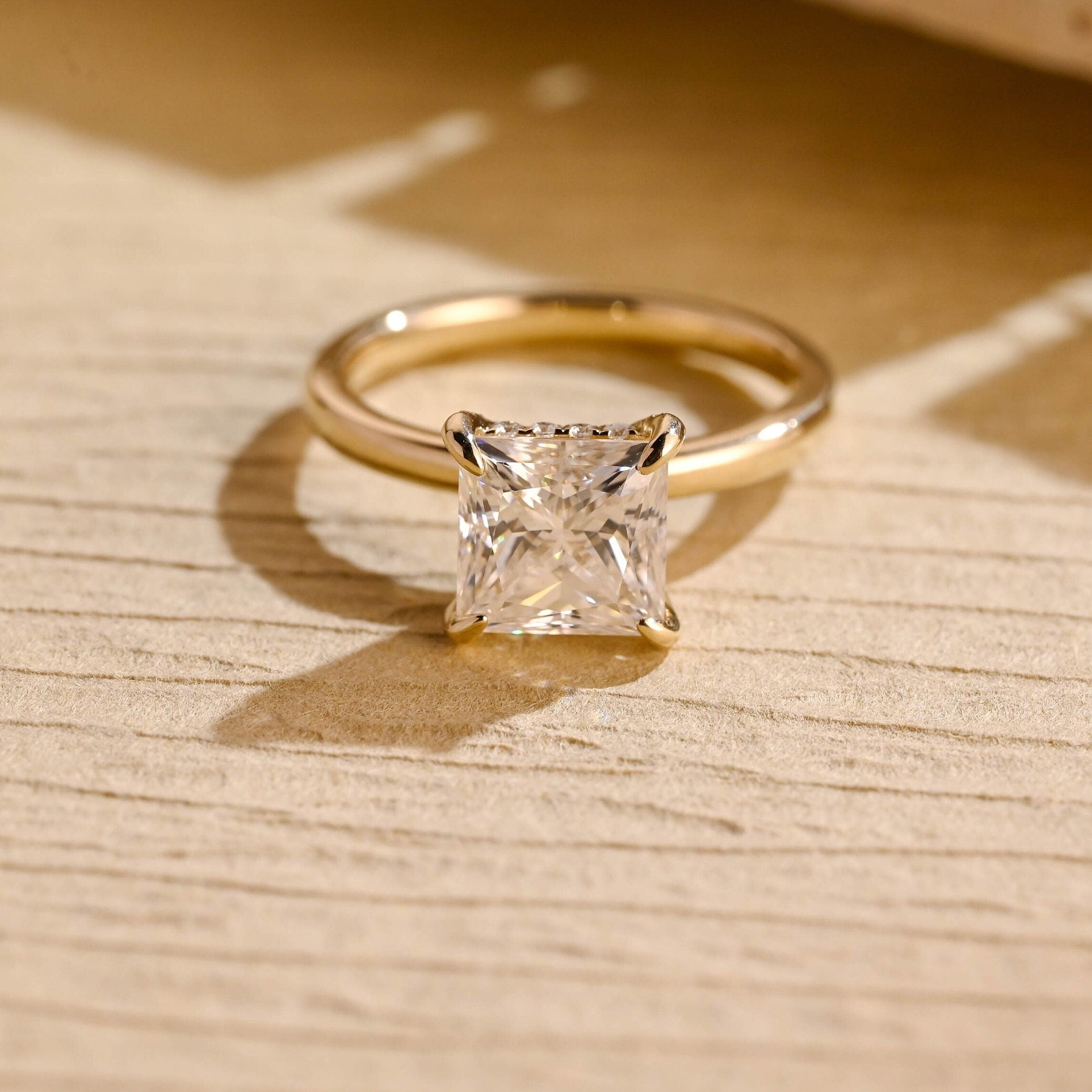 Princess Cut Moissanite Ring