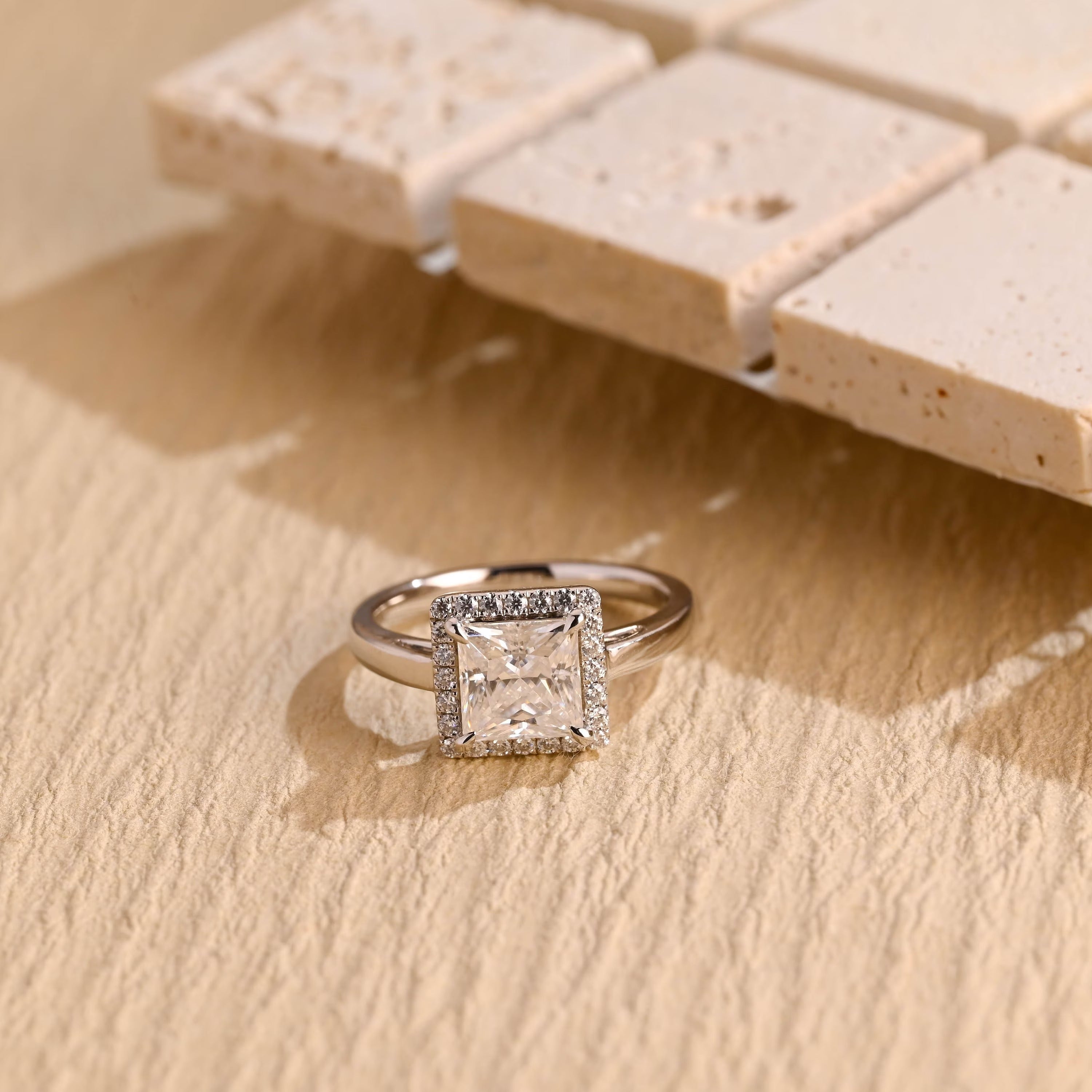 Princess Cut Moissanite Ring