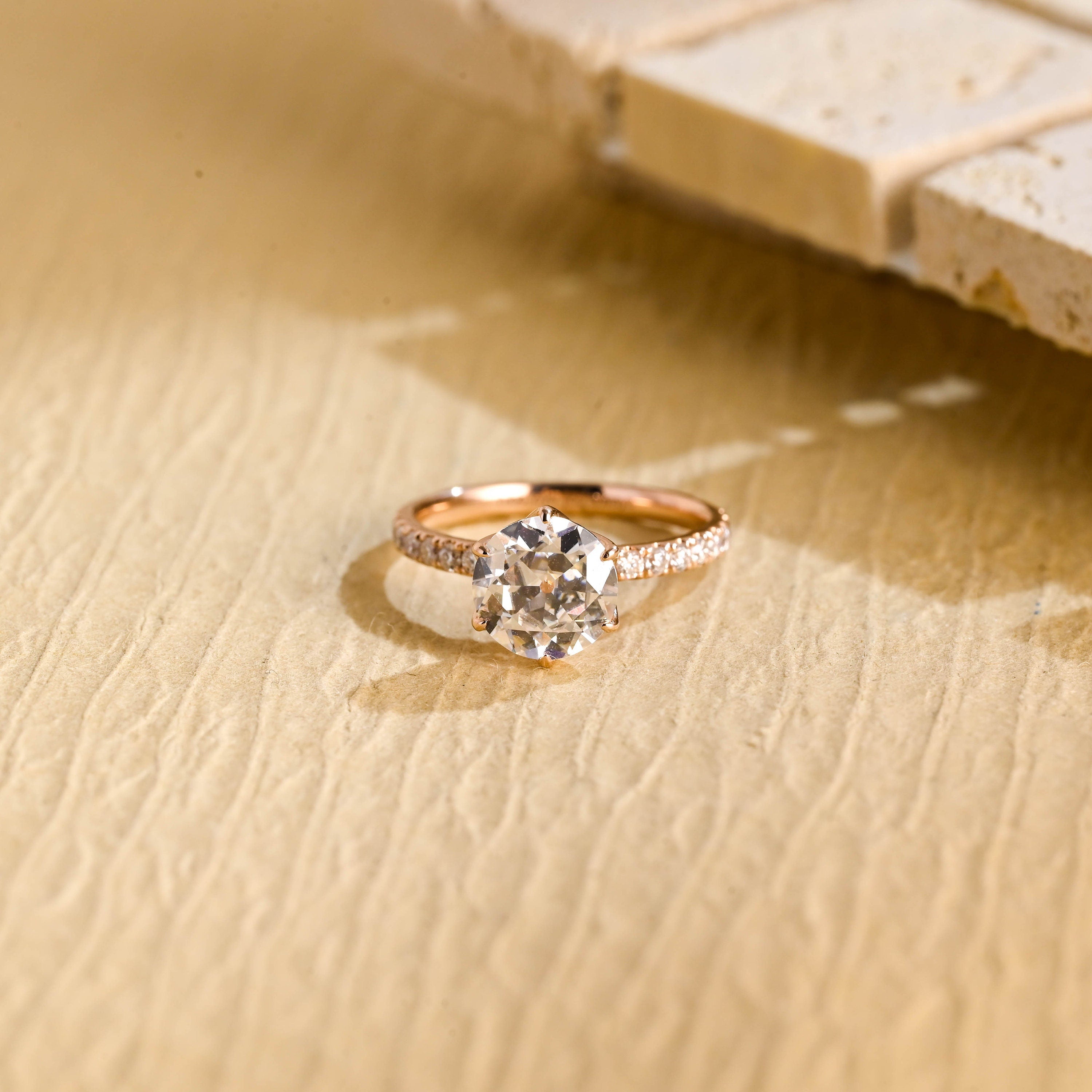 Pavé Moissanite Engagement Ring
