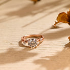Twig Style Moissanite Engagement Ring