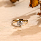 Round Solitaire Moissanite Ring