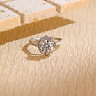 Round Halo Moissanite Engagement Ring