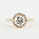 Round Moissanite Halo Ring