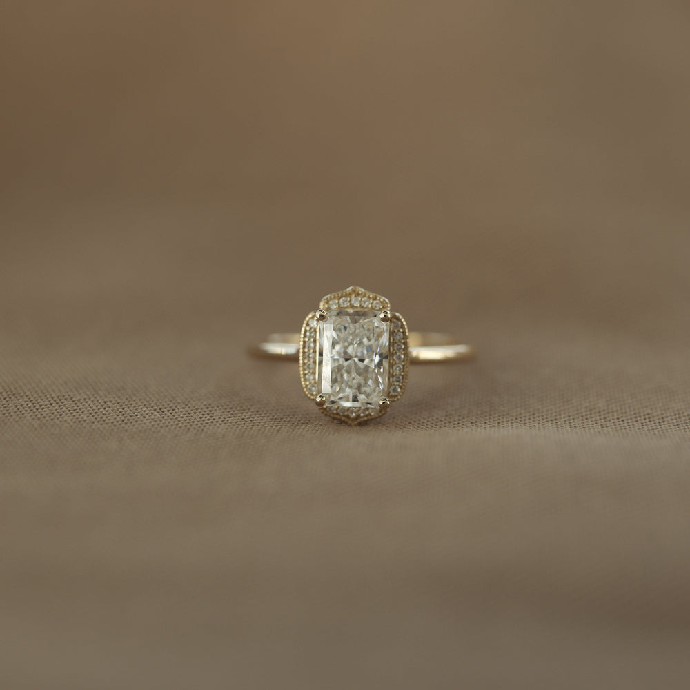1.10ct Radiant Moissanite Ring
