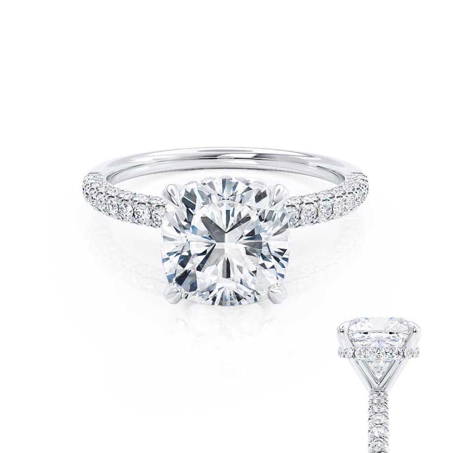 Hidden Halo Moissanite Ring