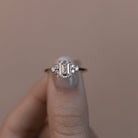 Emerald Cut Moissanite Ring