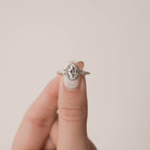 Oval Three Stone Engagement Ring