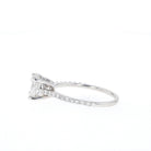 Oval Pavé Moissanite Engagement Ring – 1.20CT
