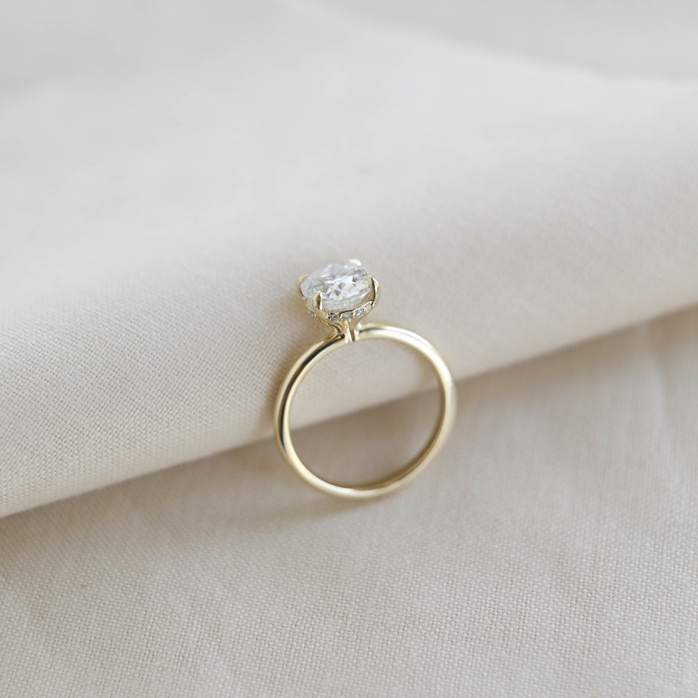 Diamond Hidden Halo Engagement Ring