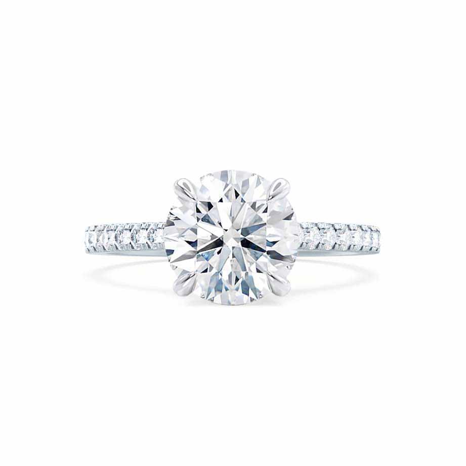 Round Moissanite Engagement Ring