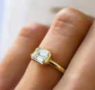 1.28CT Emerald Cut Moissanite Ring