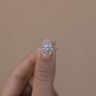 Round Cut Moissanite Engagement Ring