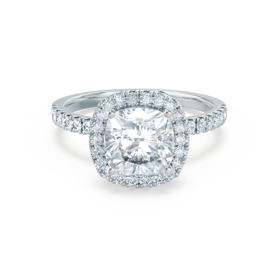Cushion Moissanite Diamond Ring