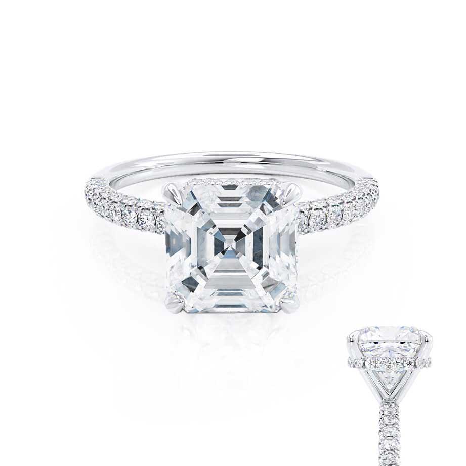 Hidden Halo Moissanite Ring