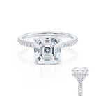 Asscher Moissanite Engagement Ring
