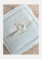 Pear Cut Moissanite Solitaire Engagement Ring