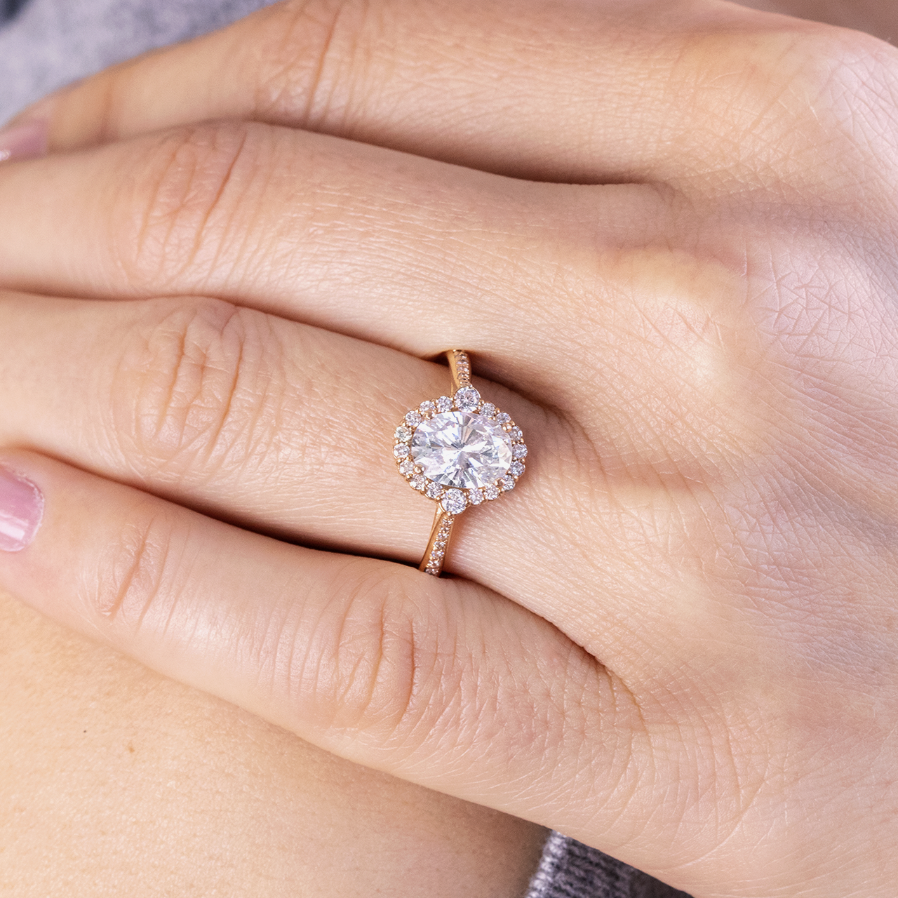 Moissanite Proposal Ring