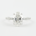 Hidden Halo Oval Ring