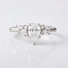 Pear Moissanite Engagement Ring