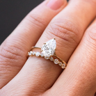 Pear Cut Moissanite Engagement Ring