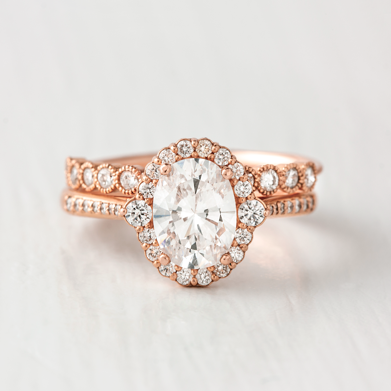 Oval Moissanite Engagement Ring