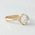 Oval Cluster Engagement Ring