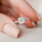 Cushion Cut Moissanite Engagement Ring
