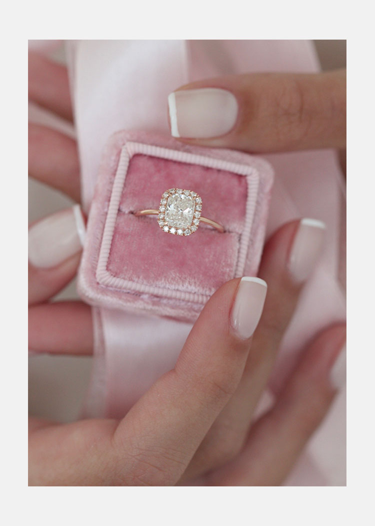 Cushion Moissanite Engagement Ring