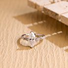 1.50CT Marquise Cut Pave Setting Moissanite Engagement Ring