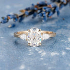 Oval Cut Moissanite Ring