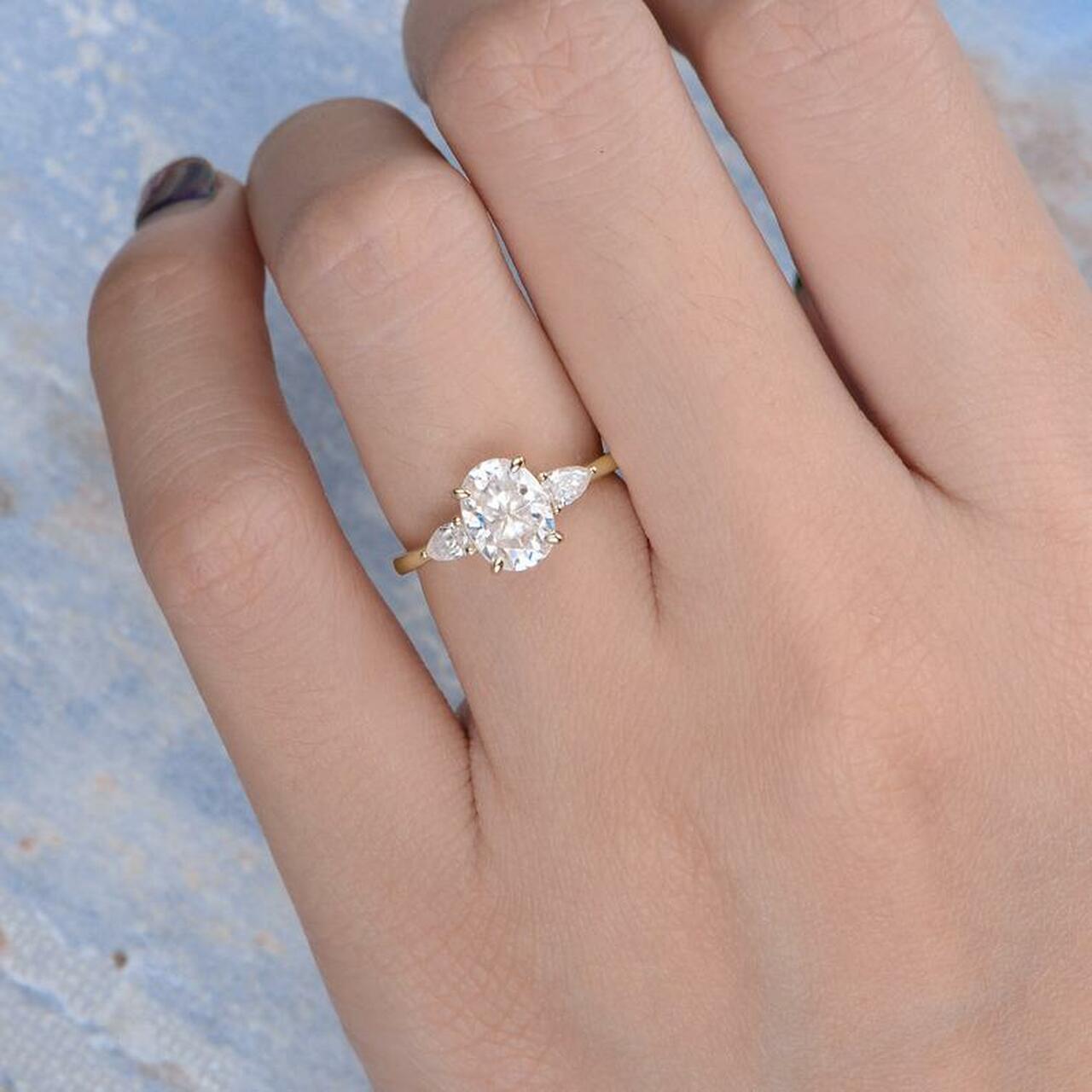Moissanite Engagement Ring for Her