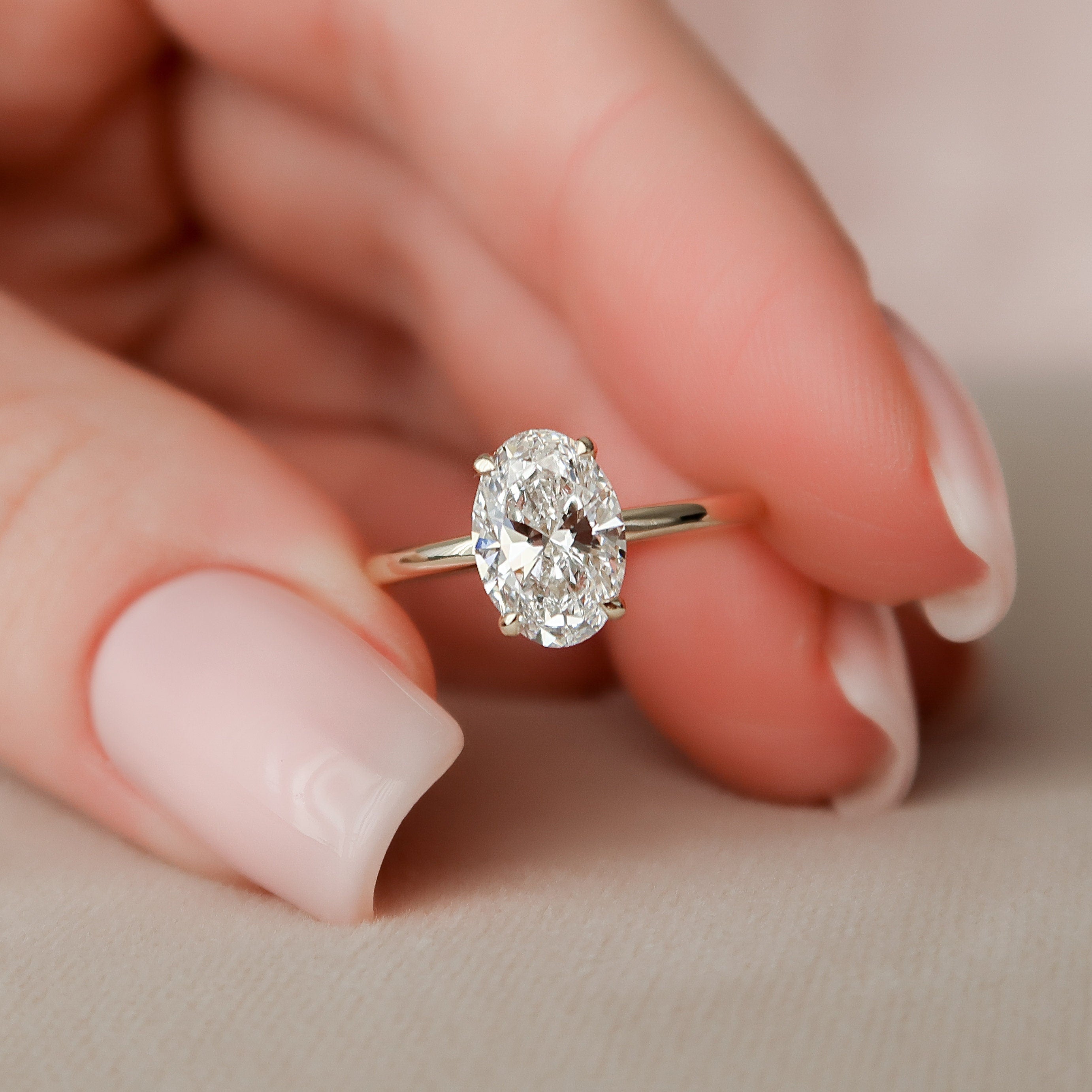 Oval Moissanite Engagement Ring