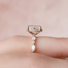 Oval Pave Moissanite Ring
