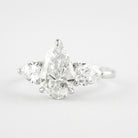 Pear Cut Moissanite Engagement Ring