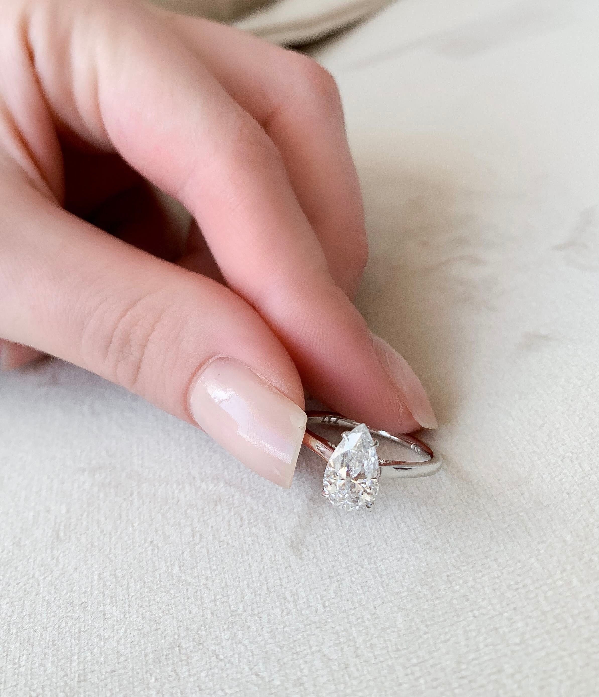 Cathedral Set Moissanite Ring