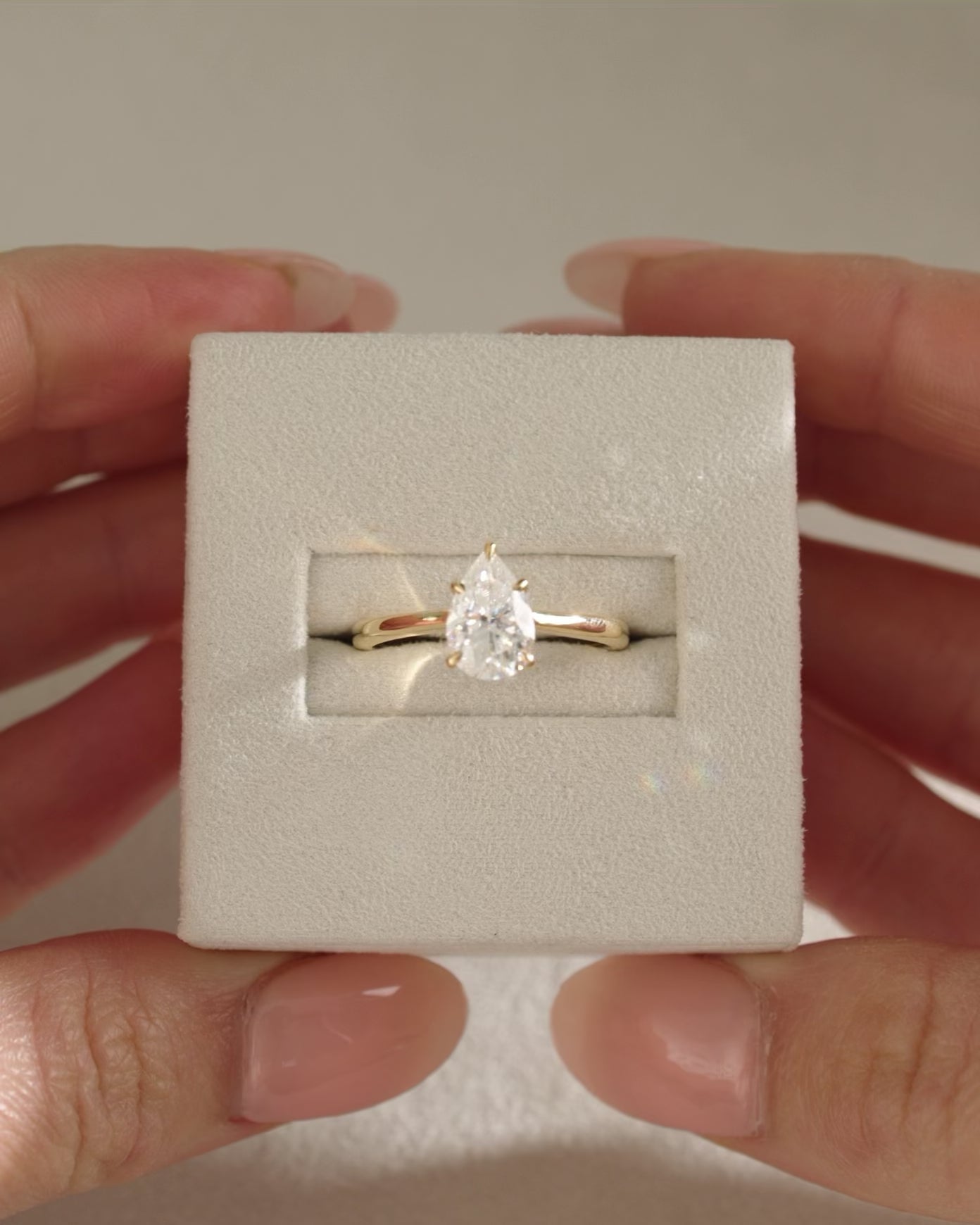 1.50CT pear cut moissanite ring, pear cut solitaire engagement ring, solitaire moissanite diamond ring, pear shaped moissanite ring, 1.50 carat moissanite solitaire ring