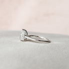 Pear Moissanite Diamond Ring