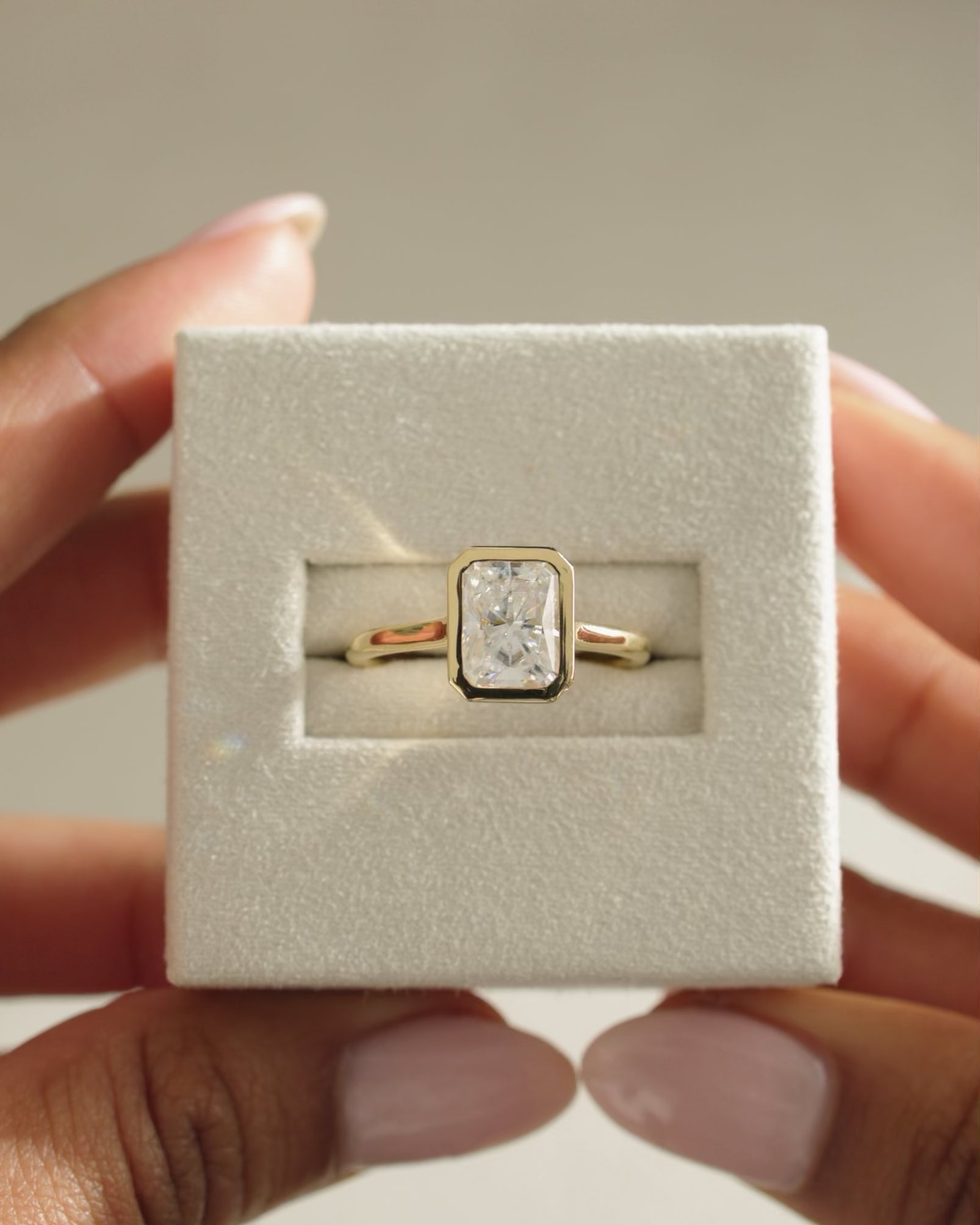 1.50CT radiant cut moissanite ring, radiant cut bezel setting ring, bezel set moissanite engagement ring, solitaire moissanite radiant ring, radiant cut moissanite for her, 1.50 carat moissanite ring, bezel setting engagement ring, radiant moissanite solitaire ring, elegant radiant cut ring, modern bezel moissanite ring