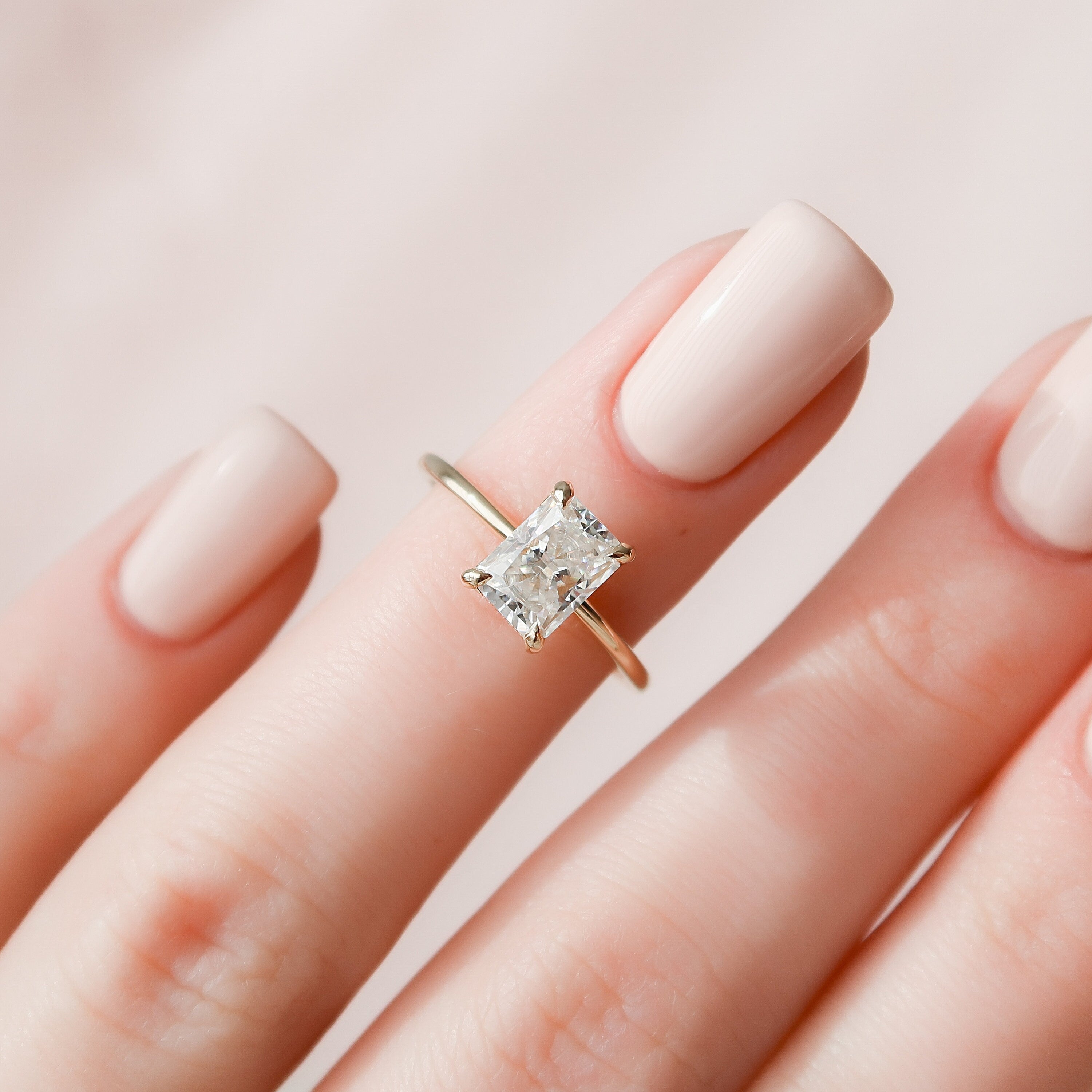 1.50CT Radiant Moissanite Ring