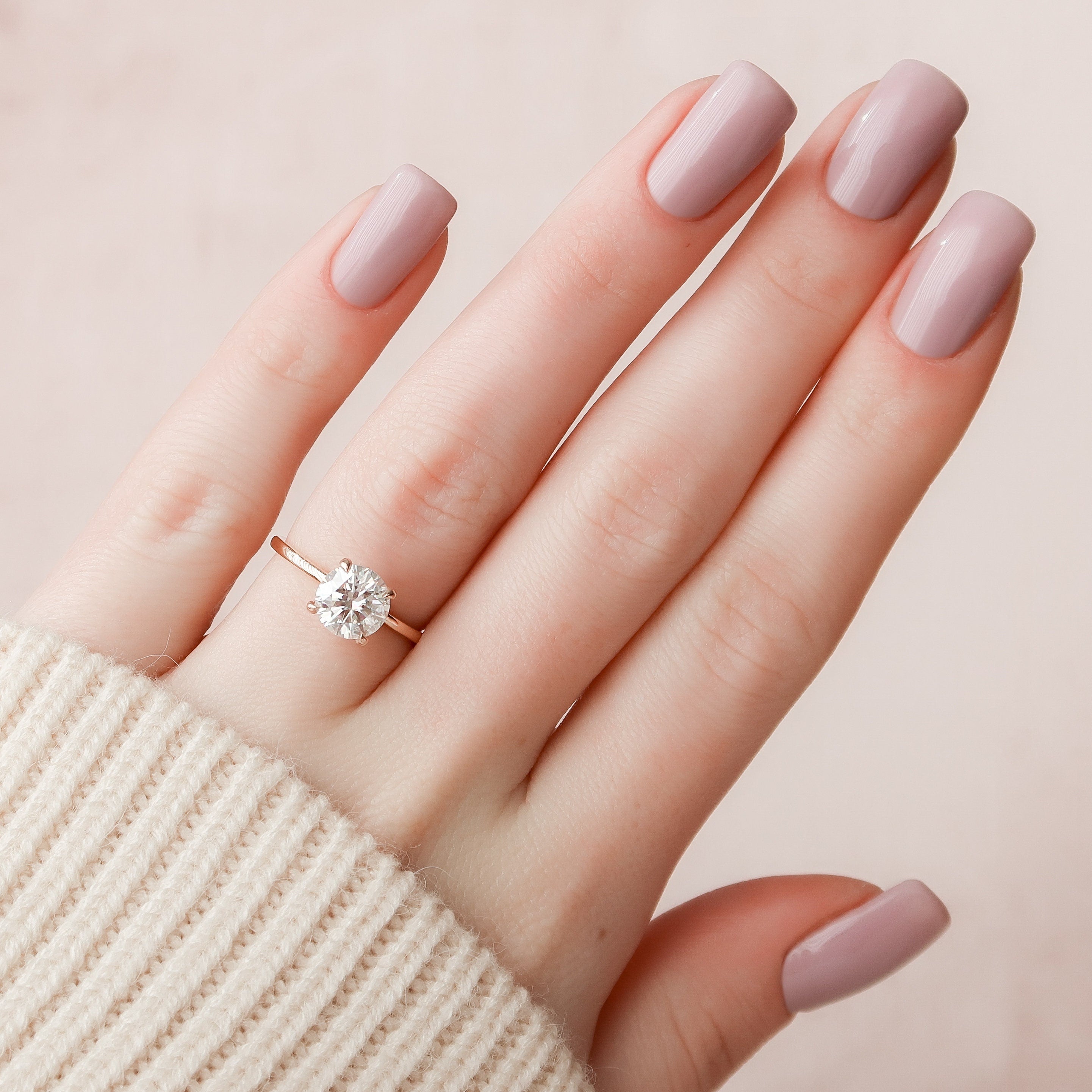 Hidden Halo Moissanite Ring