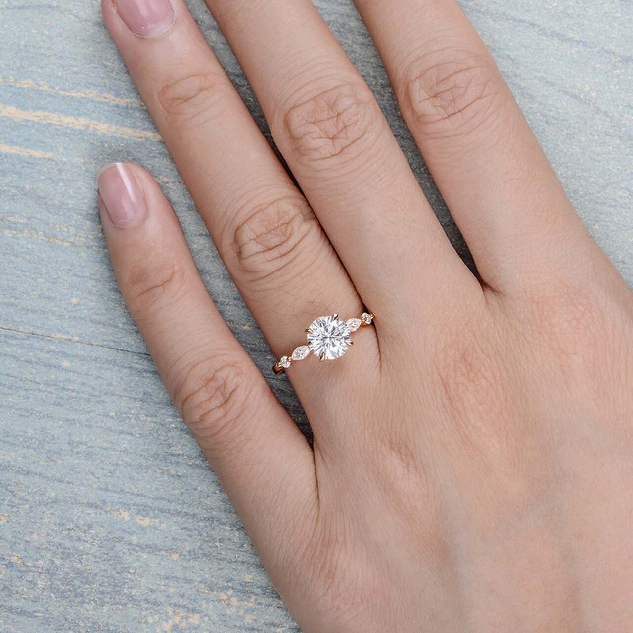 Moissanite Engagement Ring for Her