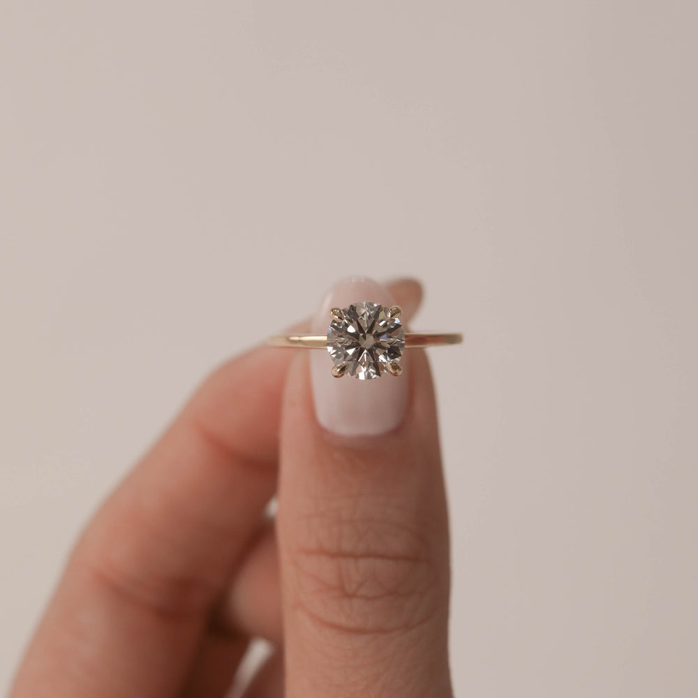 Round Moissanite Engagement Ring