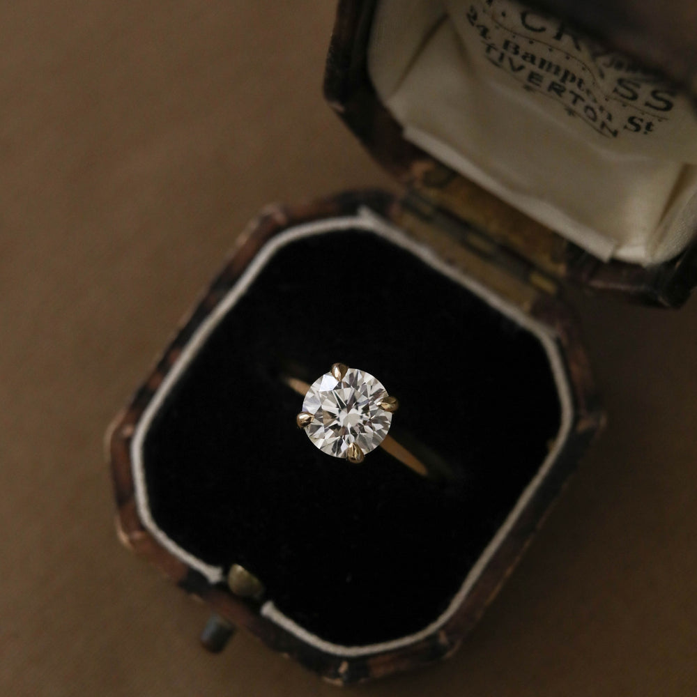 Round Moissanite Engagement Ring