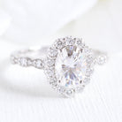 Oval Halo Ring in Solid Gold