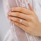 1.50 CT Princess Cut Moissanite Engagement Ring