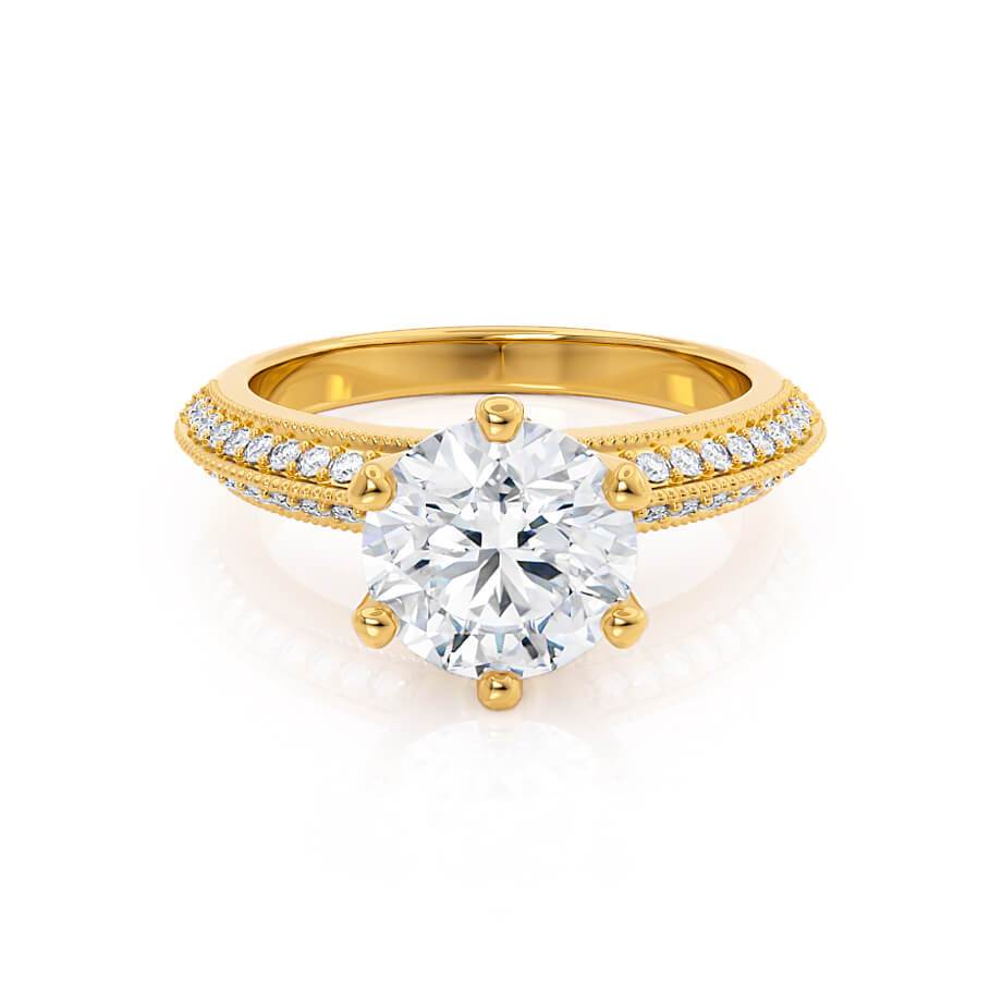 Round Cut Moissanite Solitaire Ring