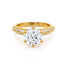 Round Cut Moissanite Solitaire Ring
