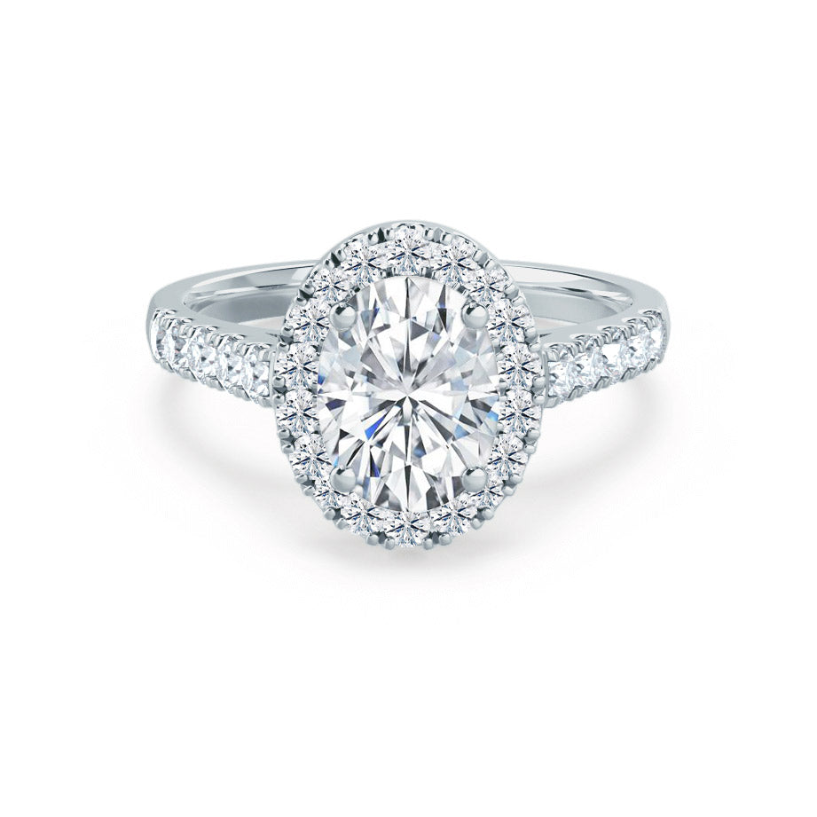 Halo Moissanite Engagement Ring